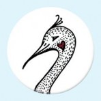 Bird’s head button badge