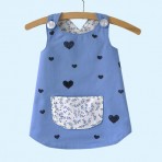 Blue heart apron