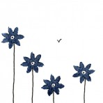 Flowers greetings card